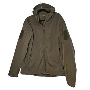 Tacvasen Mens Military Tactical Green soft shell rain fleece lined Jacket sz XL